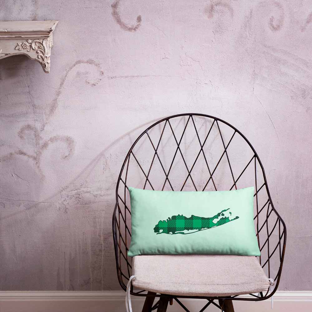 Irish Plaid St. Patty's Day Long Island Pillow