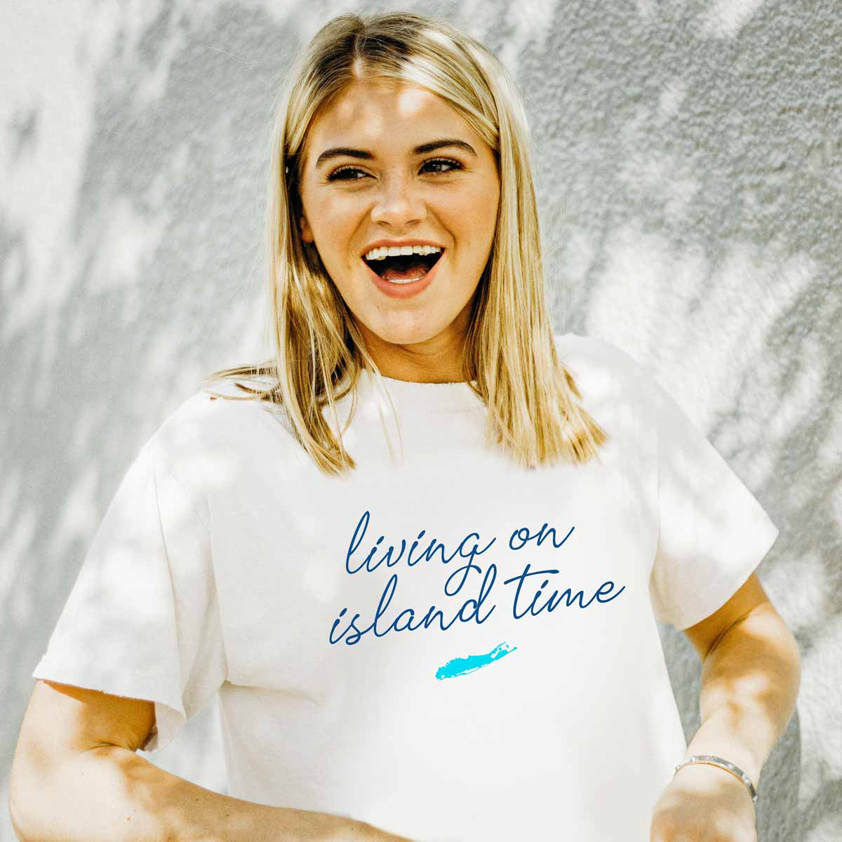 Living On Time Island Men's Women's Unisex Short Sleeve T-